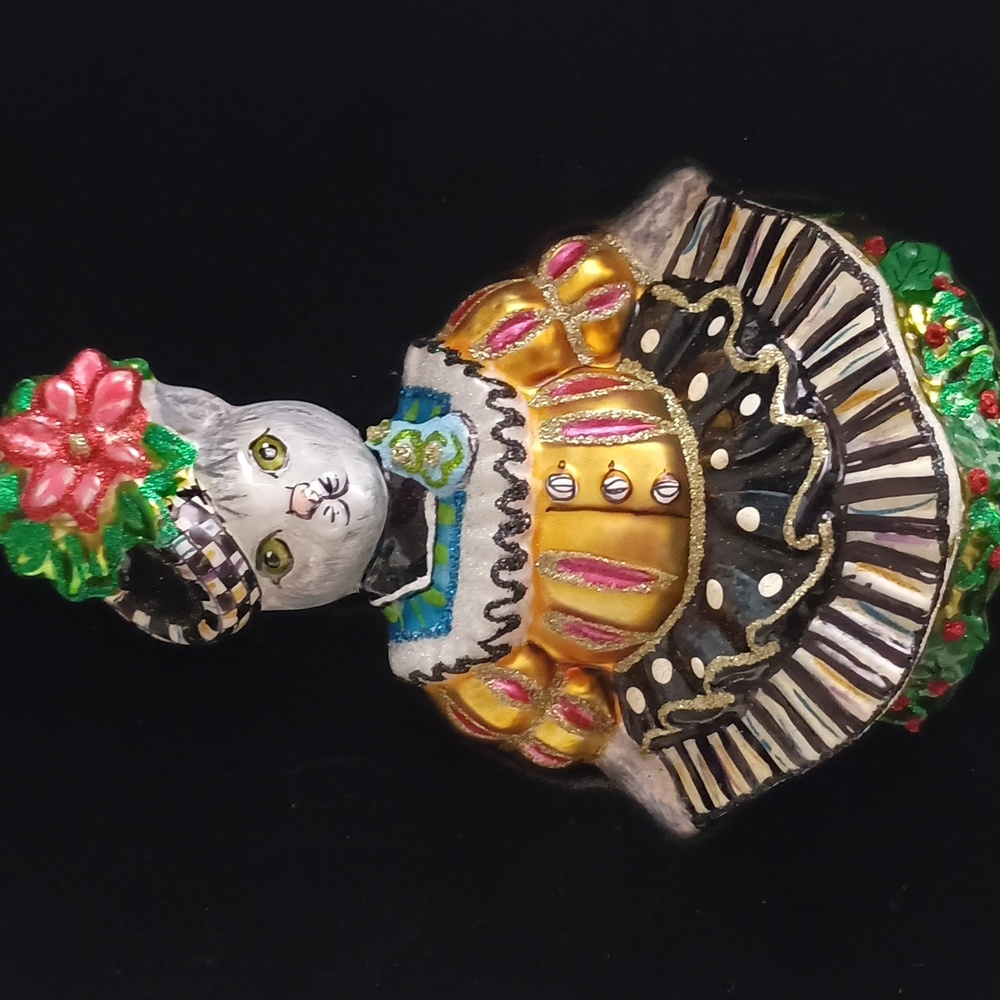Mackenzie - Childs Ornament in Original Box : Miss Kitty Kat Fine Collection